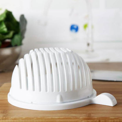 White Salad Cutter Bowl