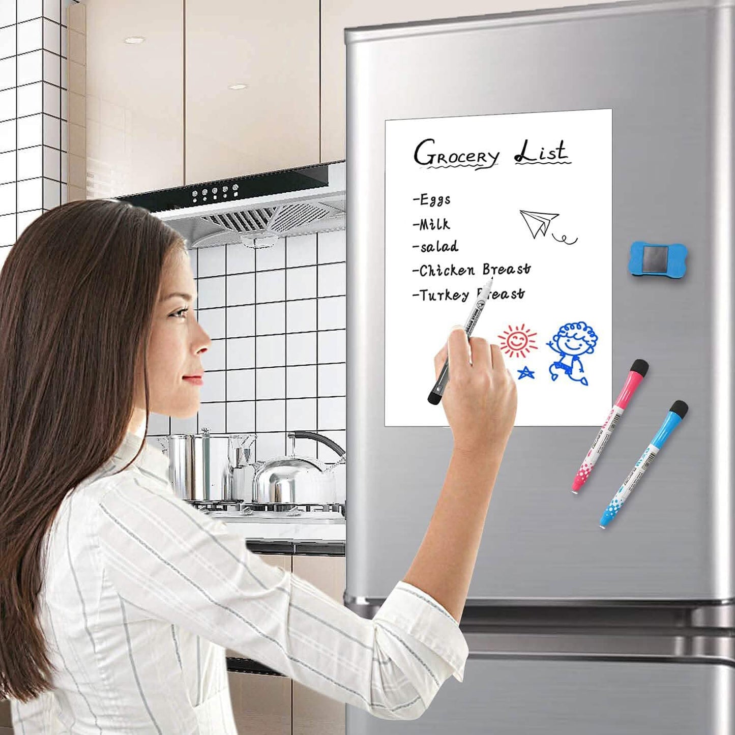 Whiteboard Magnetic Dry Erase Board Self Adhesive