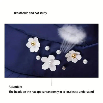 Wide Brim Sun Visor Foldable Picnic Hat Beach UV Protection Scallop Cap