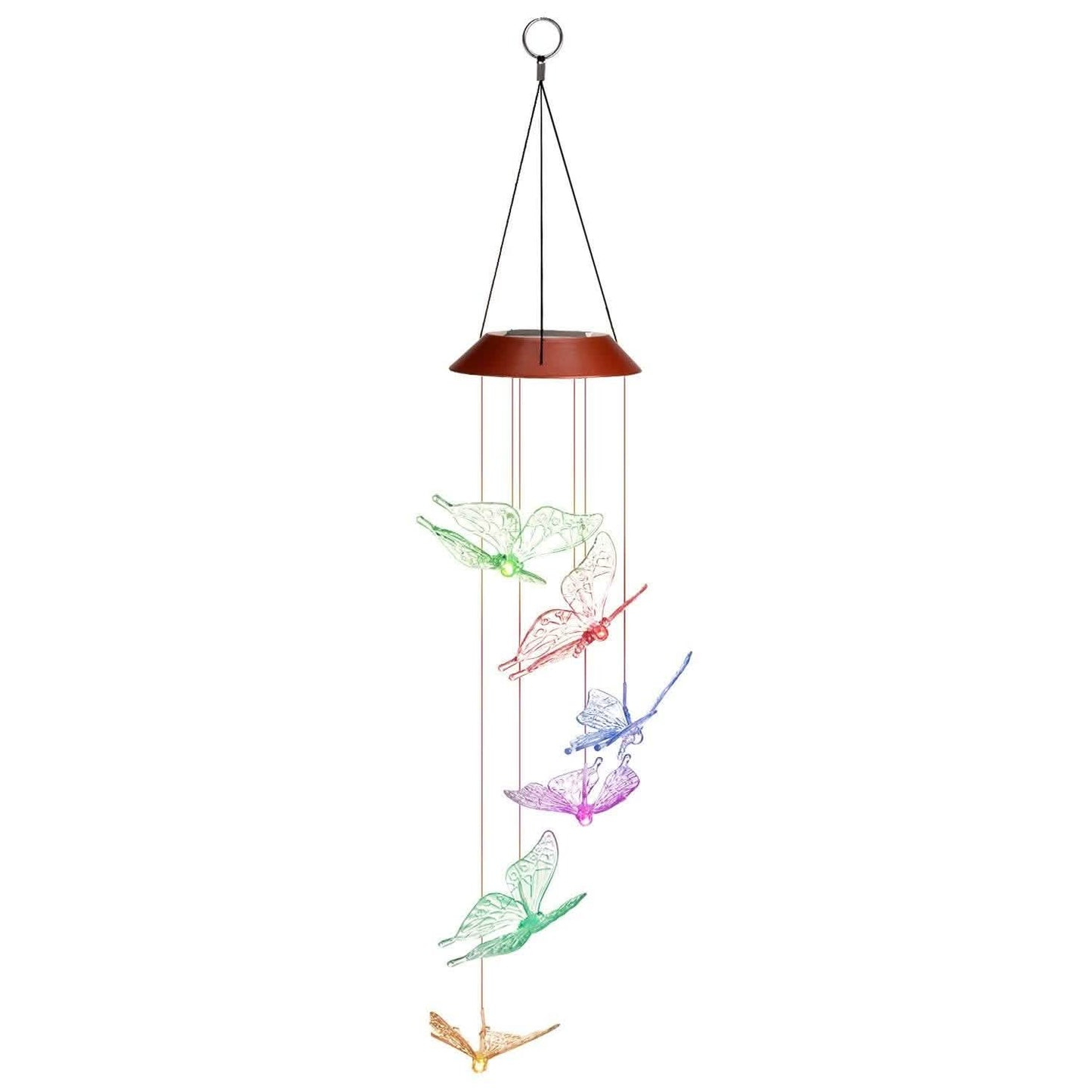 Windlights Solar Powered LED Butterfly Wind Chimes