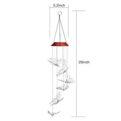 Windlights Solar Powered LED Butterfly Wind Chimes