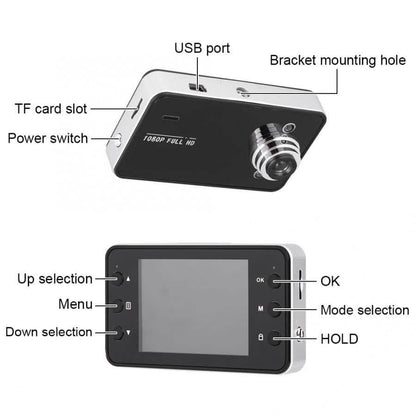 Windshield-Mount 1080p Wide-Angle Video Recorder