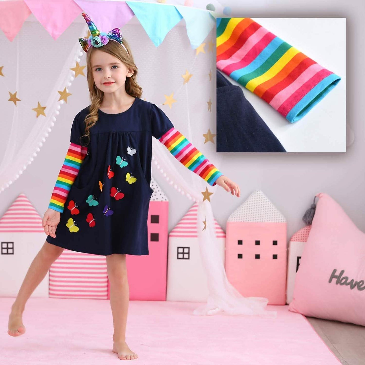Winter Toddler Girl Long Sleeve Dress