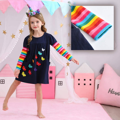 Winter Toddler Girl Long Sleeve Dress