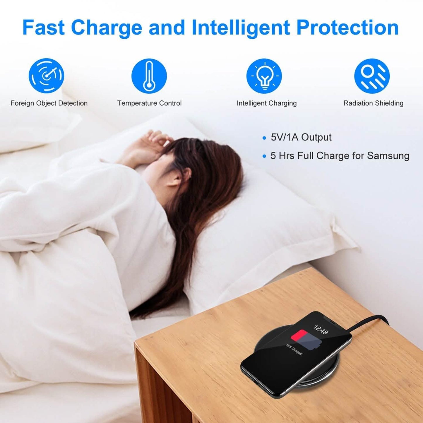 Wireless Charger Qi-Certified Ultra Slim 5W Charging Pad