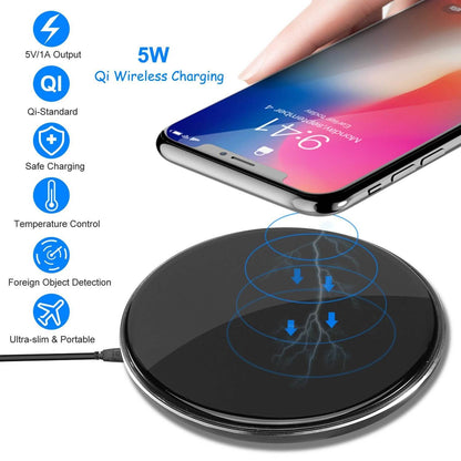 Wireless Charger Qi-Certified Ultra Slim 5W Charging Pad