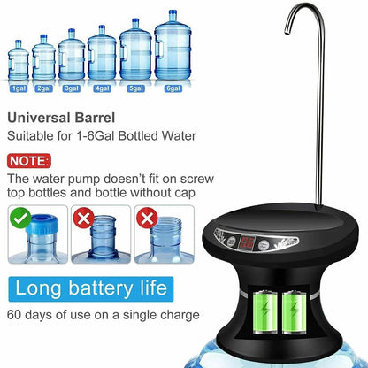 Wireless Electric Drinking Water Bottle Pump Dispenser
