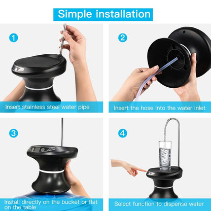 Wireless Electric Drinking Water Bottle Pump Dispenser