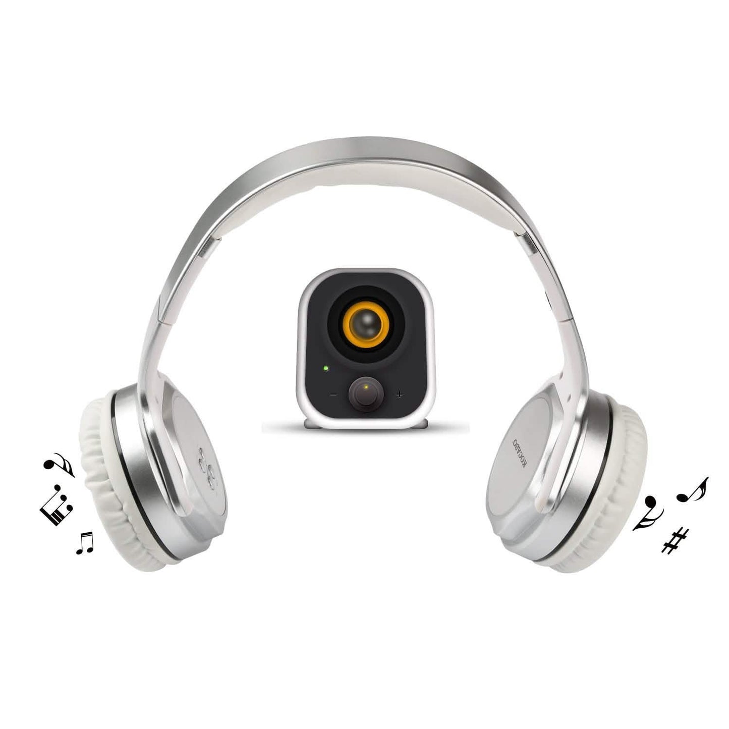 Wireless Foldable Headphones with Built-in Speaker