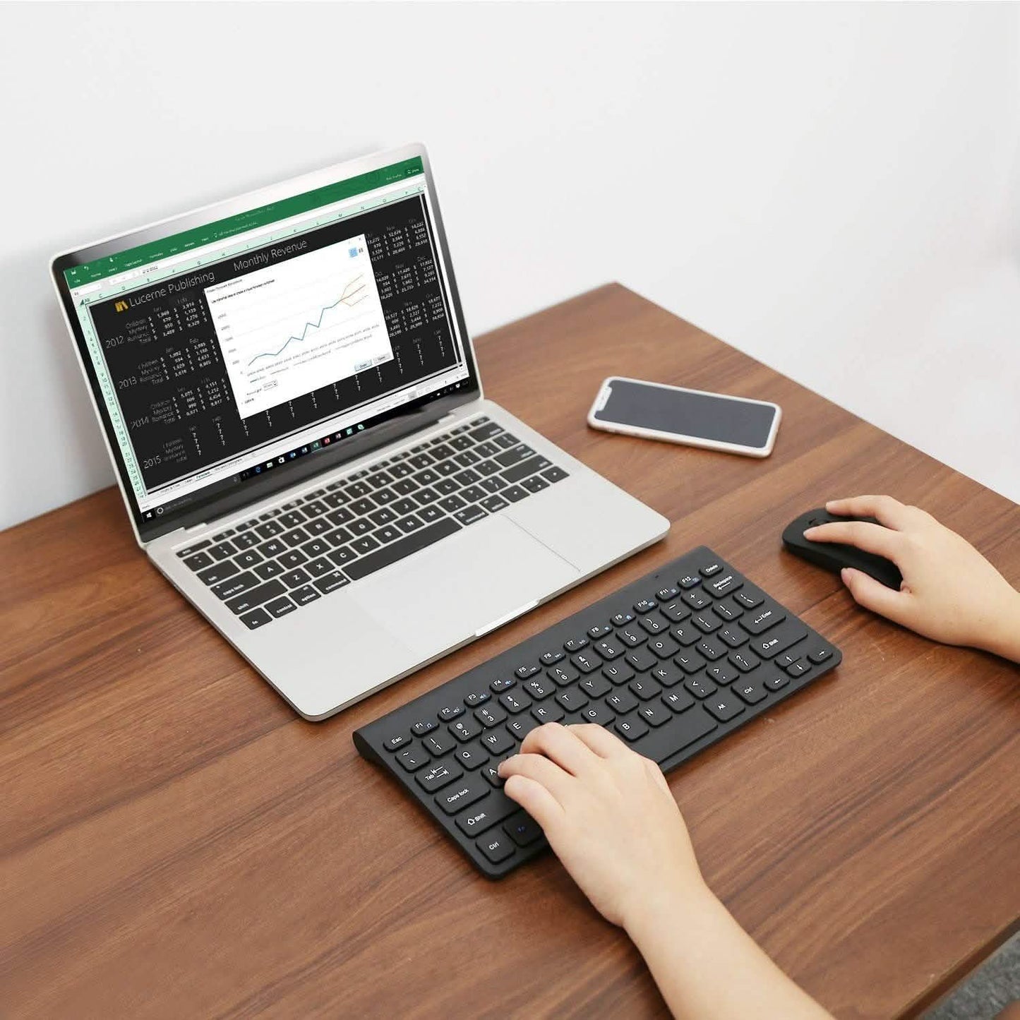 Wireless Keyboard and Mouse 2.4GHz Multimedia Mini Keyboard & Mouse