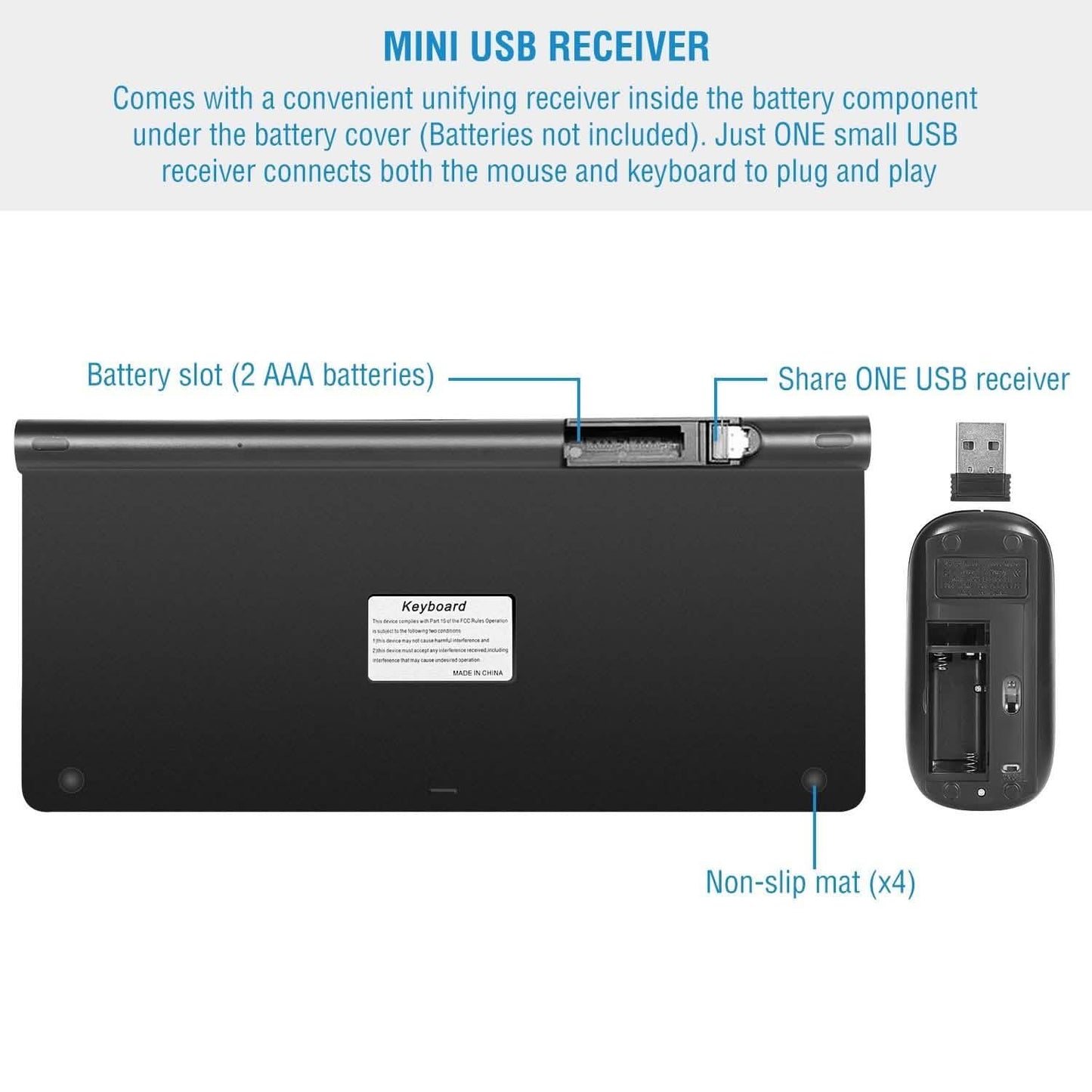 Wireless Keyboard and Mouse Combo