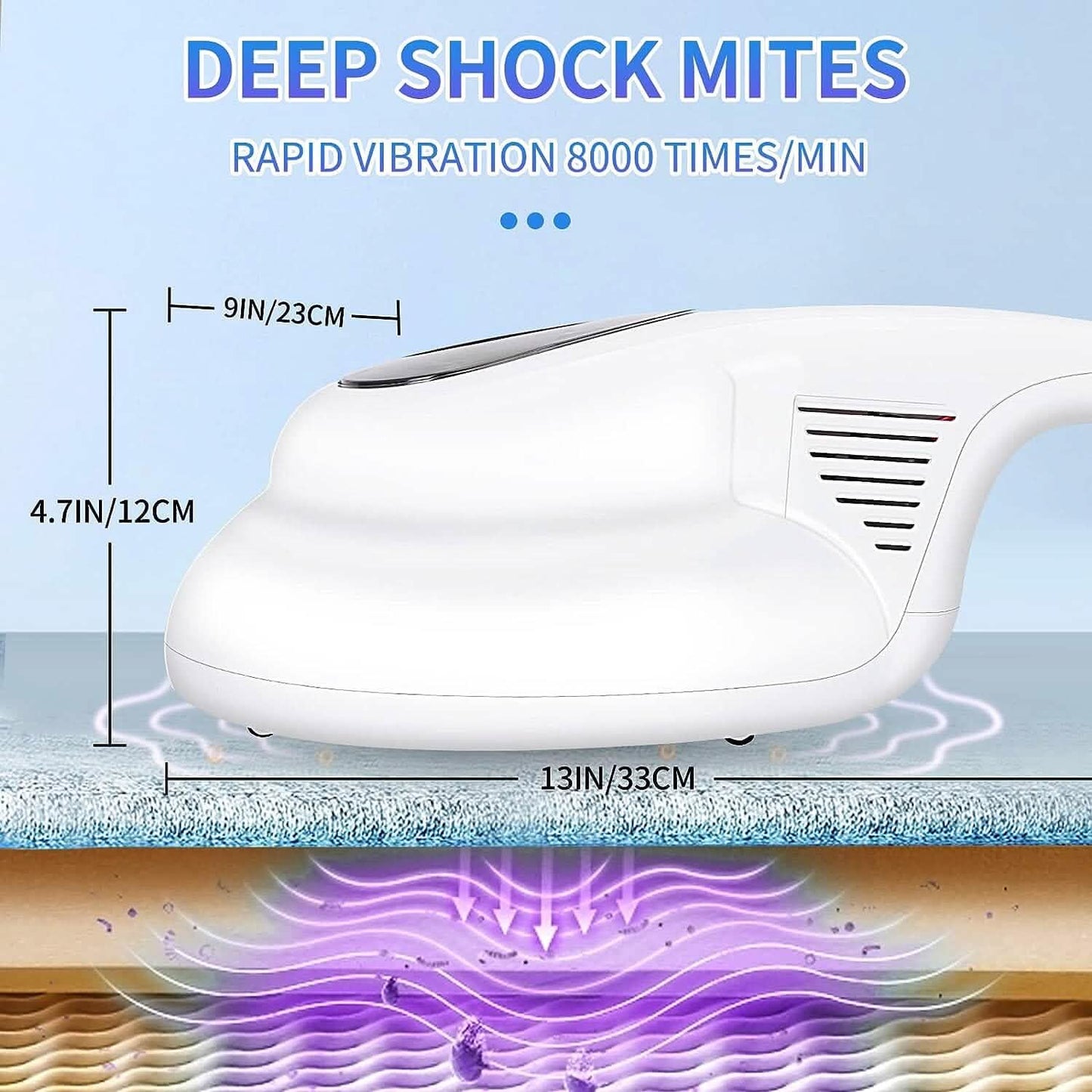 Wireless Mite Remover Cleaning Machine with 11KPa Powerful Suction