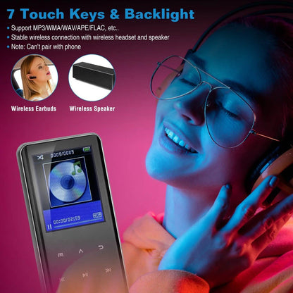 Wireless MP3 Player with Voice Recorder 32G Digital Music HiFi
