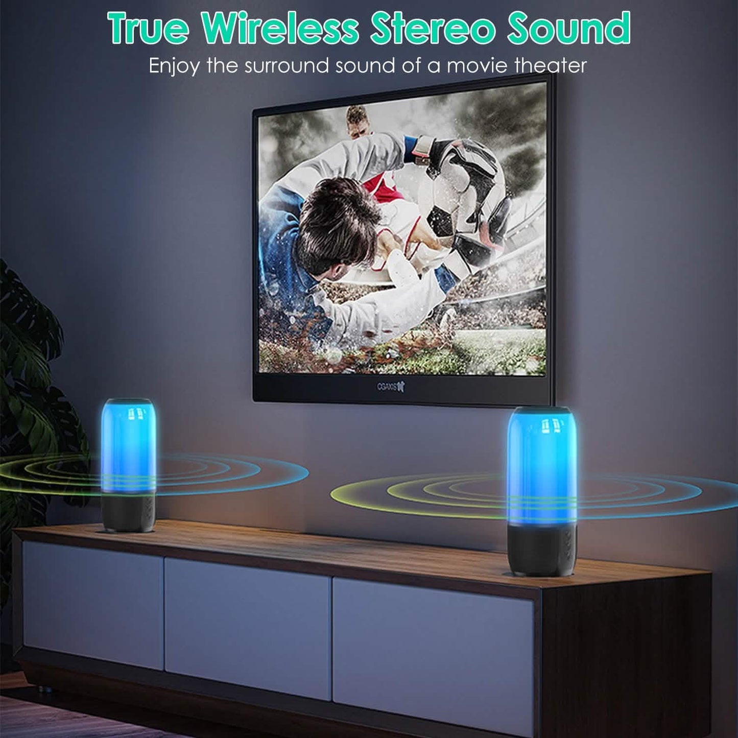 Wireless Portable Speaker with Color Changing Light