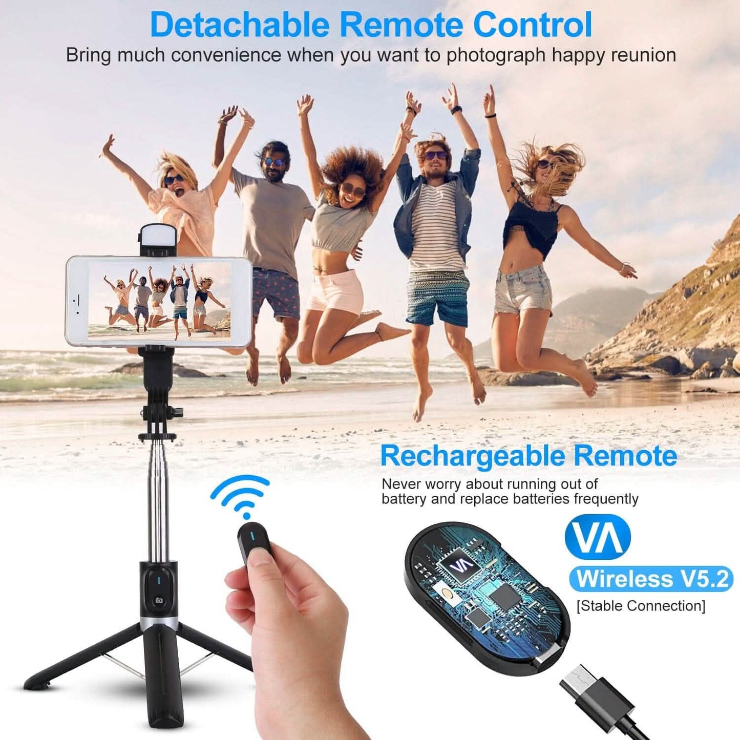 Wireless Selfie Stick Tripod