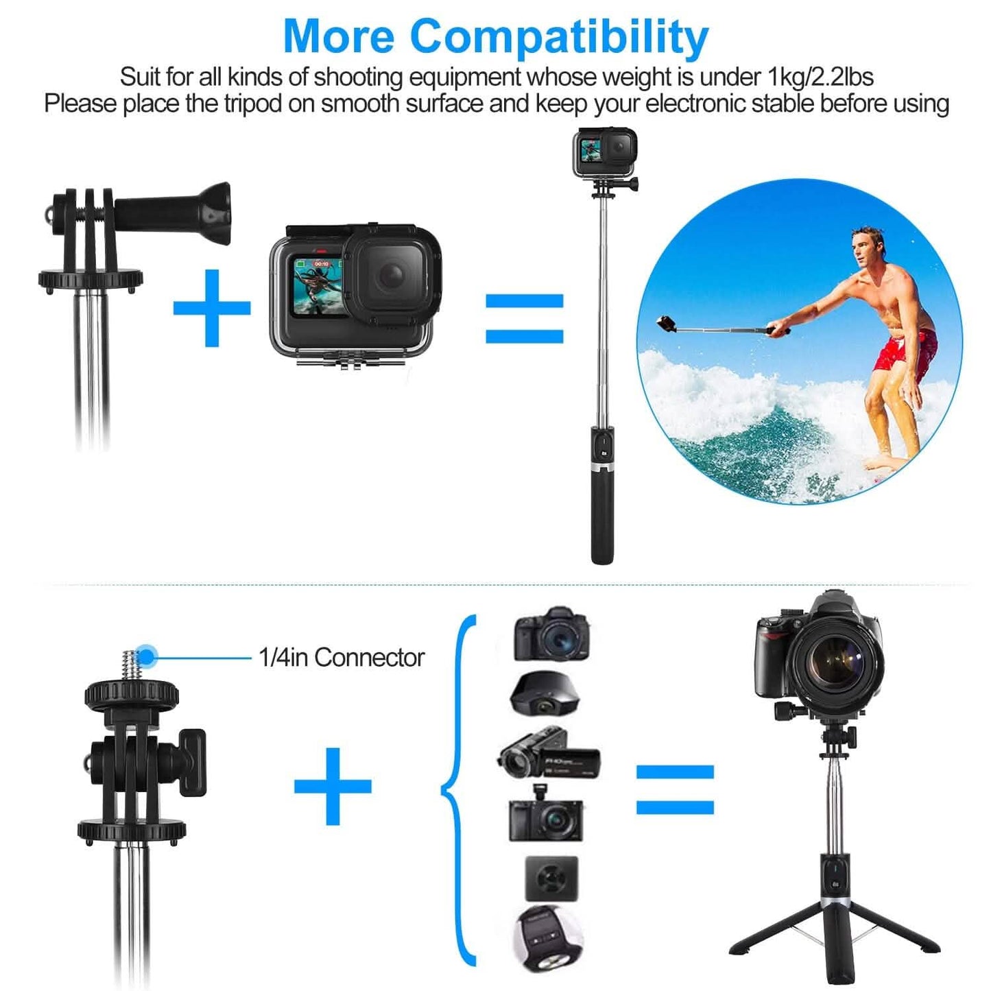 Wireless Selfie Stick Tripod
