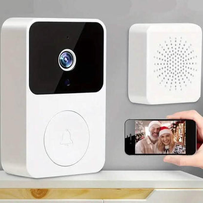 Wireless Smart Video Doorbell Camera with Night Vision and Motion Alerts