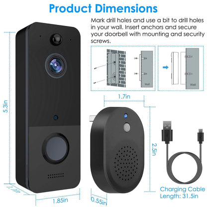 Wireless Smart Wi-Fi Video Doorbell