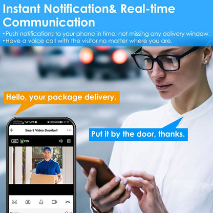 Wireless Smart WIFI Video Doorbell Two Way Audio