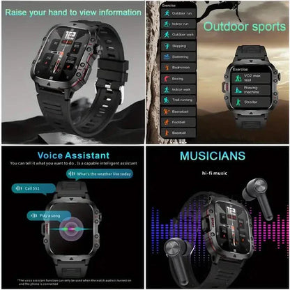 Wireless Talk Fitness AI Voice Outdoor 100+ Sports Mode Outdoor Smart Watch