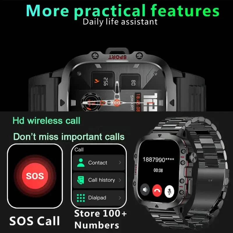 Wireless Talk Fitness AI Voice Outdoor 100+ Sports Mode Outdoor Smart Watch