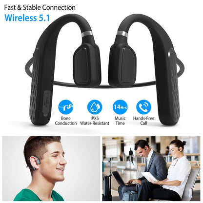 Wireless V5.1 Open-Ear Bone Conduction Earphones