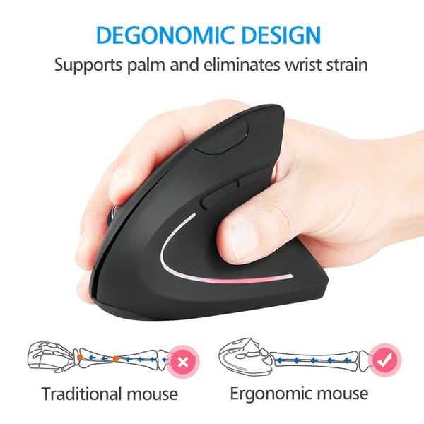 Wireless Vertical Gaming Mice