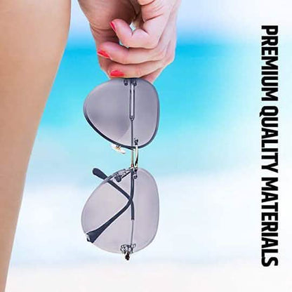 Women Aviation Sunglasses - Polycarbonate UV 400 Adjustable Legs