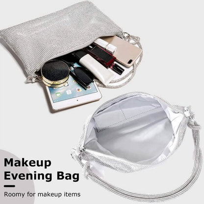Women Glitter Evening Bags Shiny Rhinestone Handbag Purses