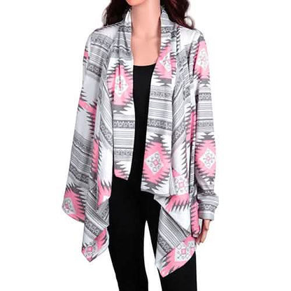 Women Open Front Long Sleeve Cardigan