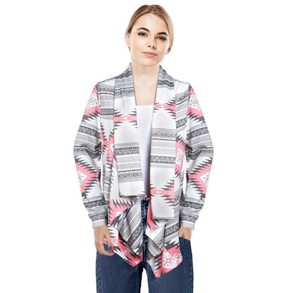Women Open Front Long Sleeve Cardigan