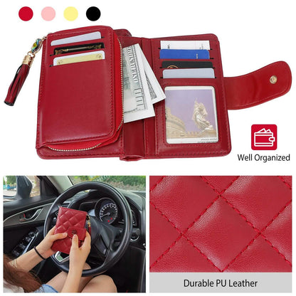 Women PU Leather Clutch Wallet