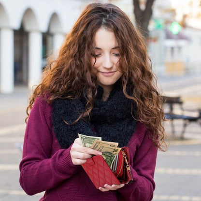 Women PU Leather Clutch Wallet