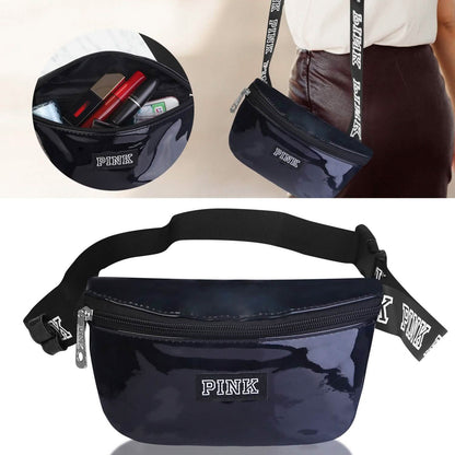 Women Shiny Leather Waist Pack Bag