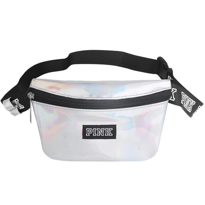 Women Shiny Leather Waist Pack Bag