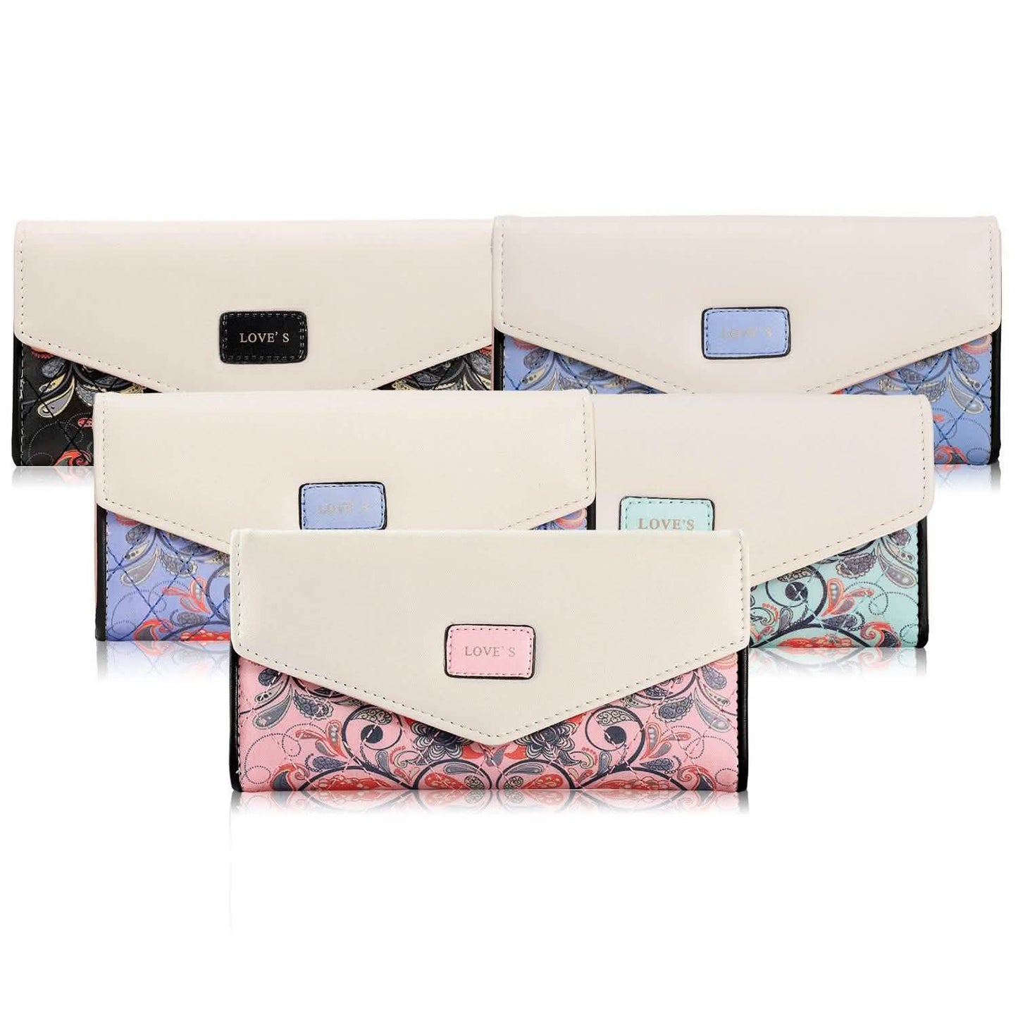 Women Wallet Soft Leather Trifold Clutch Purse