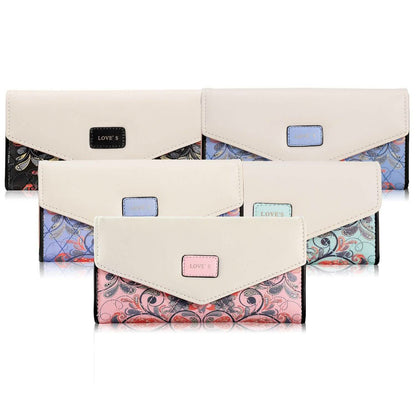 Women Wallet Soft Leather Trifold Clutch Purse