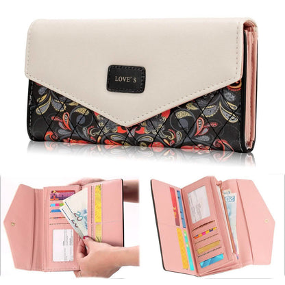 Women Wallet Soft Leather Trifold Clutch Purse