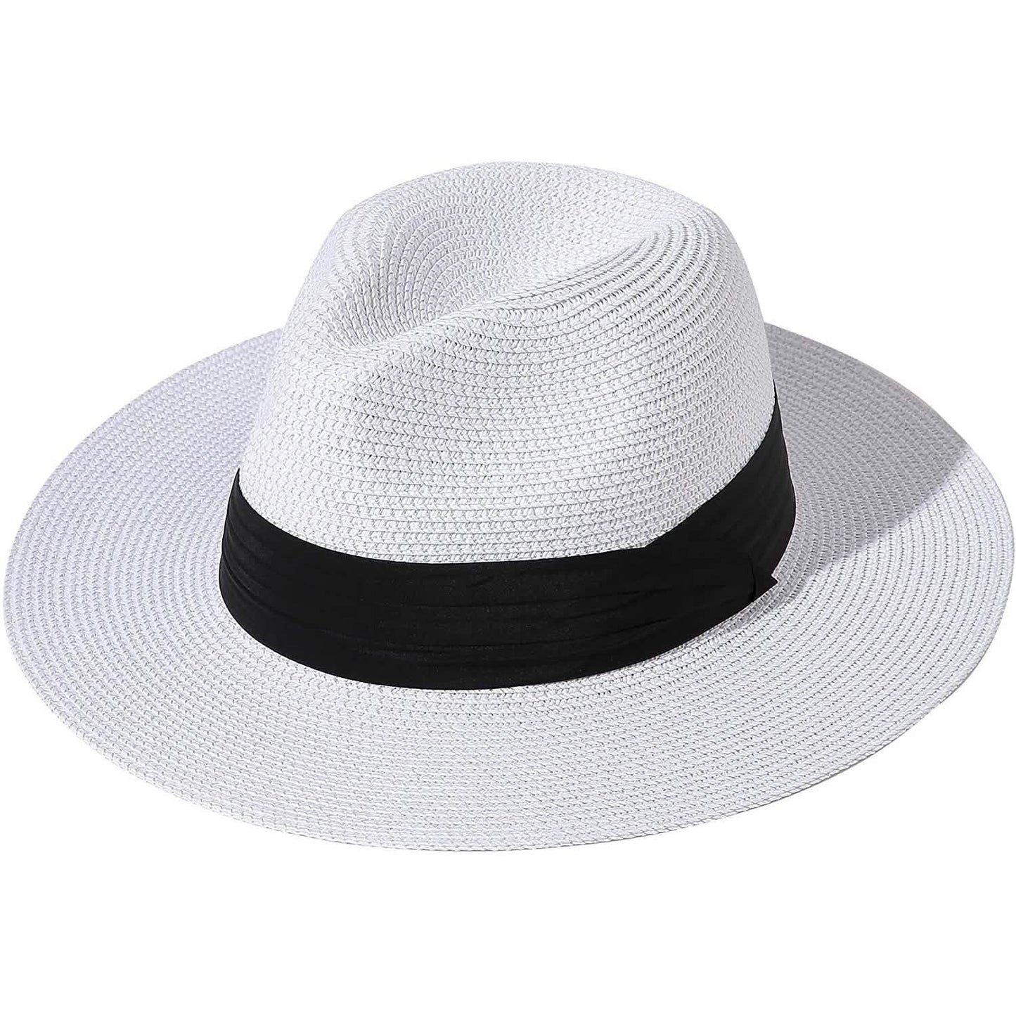 Women Wide Brim Straw Panama Roll up Hat