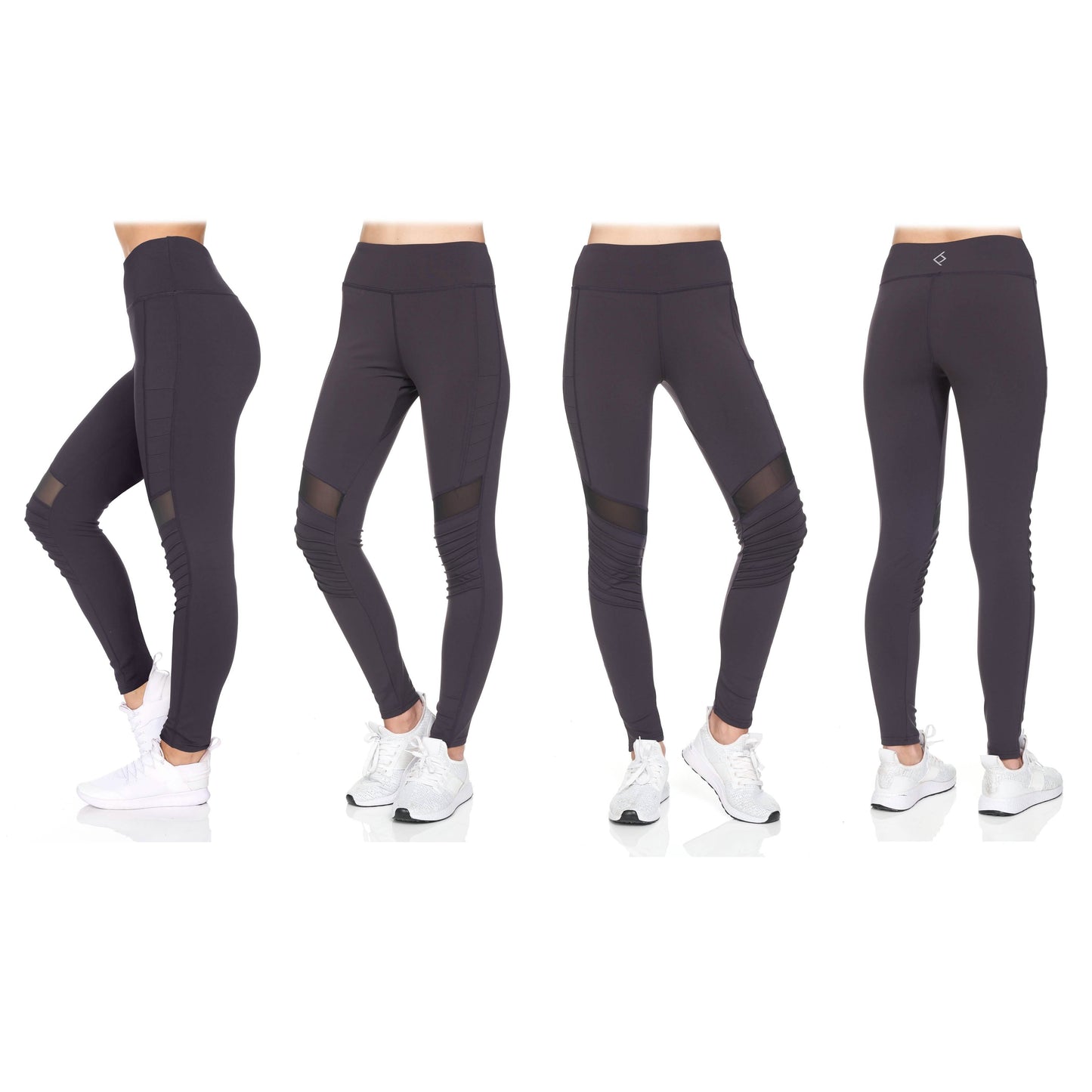 Women's 2-Pack Women's High Waist Active Full Length Leggings with Motto