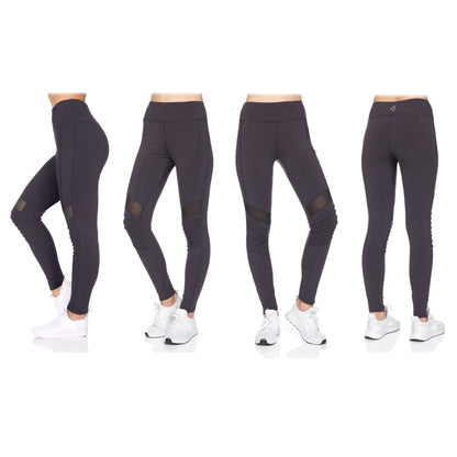 Women's 2-Pack Women's High Waist Active Full Length Leggings with Motto