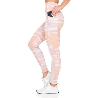 Women's Active High Rise Printed Leggings With Pockets