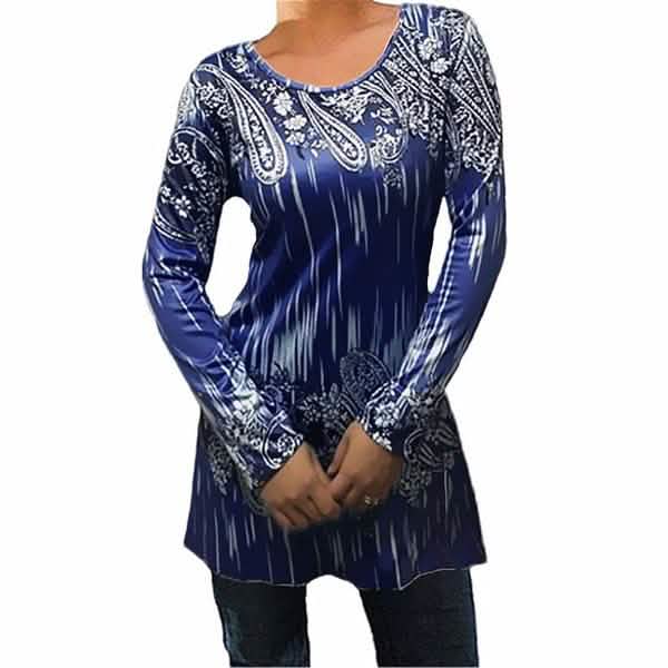 Womens Autumn Round Neck Long Sleeves