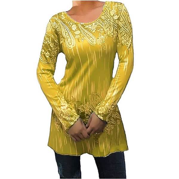 Womens Autumn Round Neck Long Sleeves