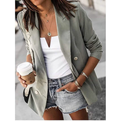 Women's Blazer Solid Color Classic Style