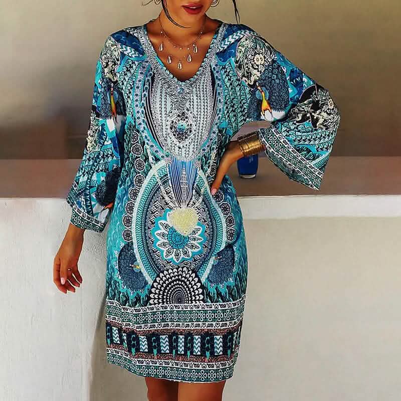 Women's Boho Mini Dress