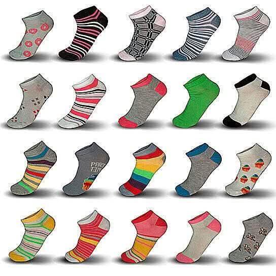 Women’s Breathable Colorful No Show Low Cut Ankle Socks