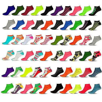 Women’s Breathable Colorful No Show Low Cut Ankle Socks