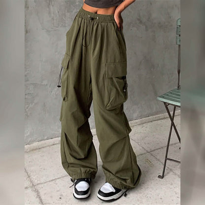 Women's Cargo Baggy Pants High Waist