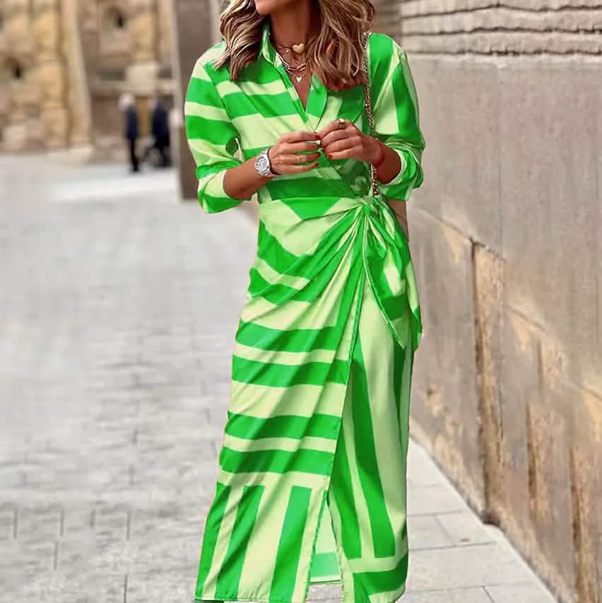 Women's Casual Boho Long Shirt Dress